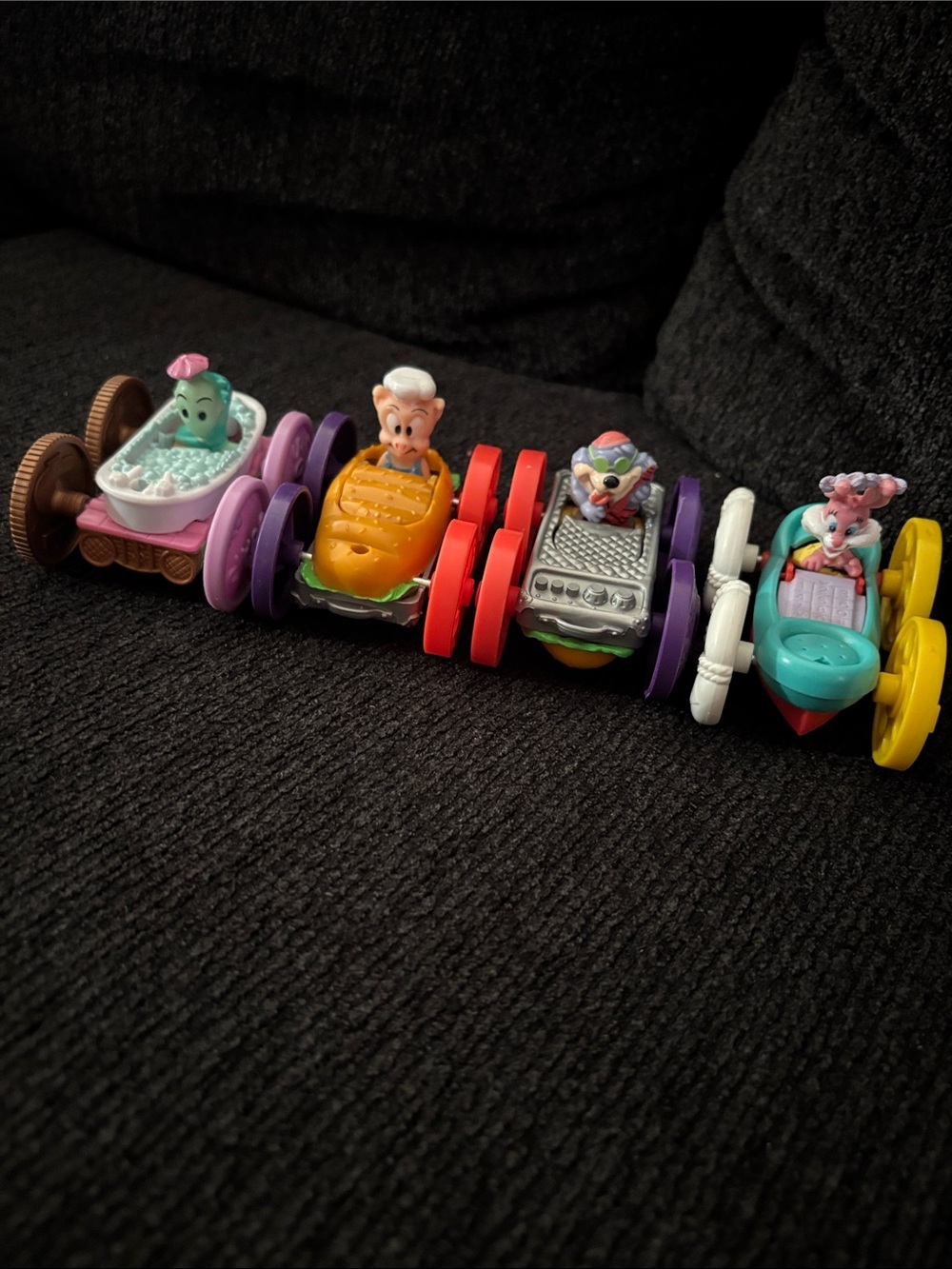 1990 tiny toon adventures flip cars from McDonalds 4 pieces